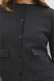Compact Wool Knit Jacket