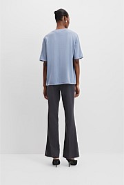 Organically Grown Cotton Cashmere Blend Knit T-Shirt