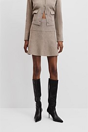 Compact Wool Mini Skirt