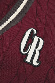 Organically Grown Cotton Varsity Cardigan