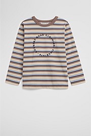 Organically Grown Cotton Long Sleeve Circle Logo T-Shirt