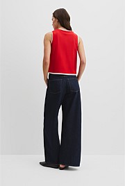 Australian Cotton Contrast Detail Tank