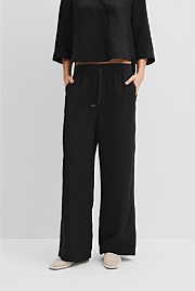 Tie Detail Linen Pant