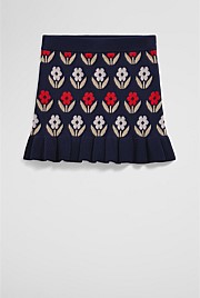 Organically Grown Cotton Jacquard Knit Skirt