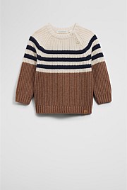 Contrast Stripe Knit