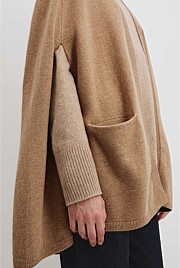 Organically Grown Cotton Blend Pocket Cape