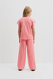 Organically Grown Cotton Sequin Logo T-Shirt