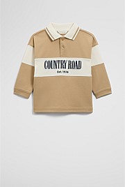 Organically Grown Cotton Logo Rugby T-Shirt