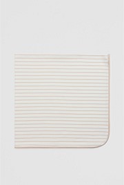 Organically Grown Cotton Stripe Rib Blanket