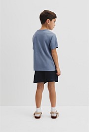Organically Grown Cotton Boucle Logo T-Shirt