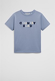 Organically Grown Cotton Boucle Logo T-Shirt