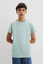 Teen Recycled Cotton Blend Stripe T-Shirt