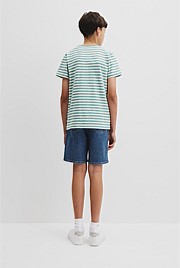Teen Recycled Cotton Blend Stripe T-Shirt
