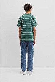 Teen Australian Cotton Relaxed Stripe T-Shirt