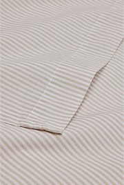 Brae Australian Cotton Stripe Queen Flat Sheet