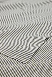 Brae Australian Cotton Stripe Queen Flat Sheet
