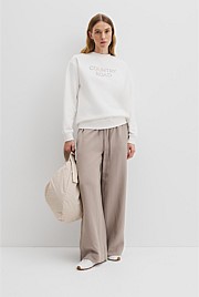 Australian Good Earth Cotton Monogram Sweat