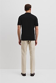 Australian Cotton Blend Silk Button Polo