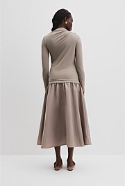 Recycled Polyester Sheer Drape Top
