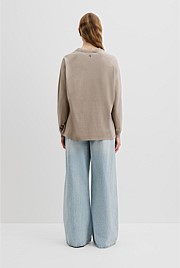 Australian Cotton Long Sleeve Relaxed T-Shirt