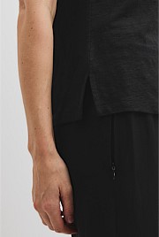 Linen Scoop Neck Tank