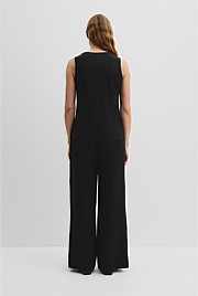 Linen Scoop Neck Tank