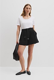 Linen Scoop Neck T-Shirt