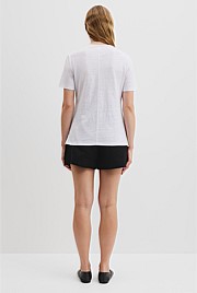 Linen Scoop Neck T-Shirt