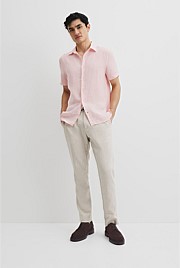 Regular Fit Organically Grown Linen Short Sleeve Shirt