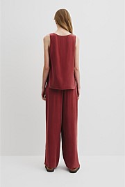 Cupro Scoop Neck Tank