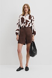 Organically Grown Linen Blouson Blouse