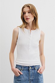 Button Henley Tank