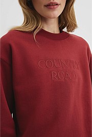 Australian Good Earth Cotton Monogram Sweat