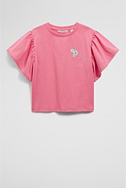 Organically Grown Cotton Relaxed Frill T-Shirt