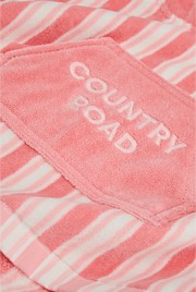 Cotton Stripe Logo Poncho