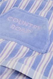 Cotton Stripe Logo Poncho