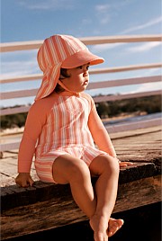 Stripe Logo Swimsuit
