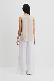 Cupro Scoop Neck Tank