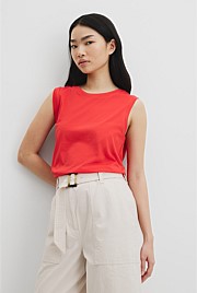 Australian Cotton Relaxed Crew Tank