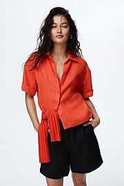 Organically Grown Linen Short Sleeve Shirt