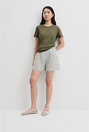 Australian Good Earth Cotton Slub Short Sleeve T-Shirt