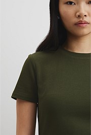 Australian Cotton Blend Fitted T-Shirt