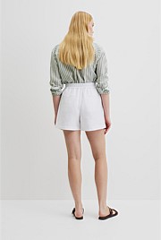 Organically Grown Linen Tie Detail Short