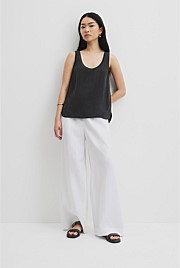 Cupro Scoop Neck Tank