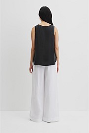 Cupro Scoop Neck Tank