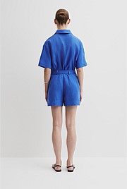 Organically Grown Linen Tuck Front Short