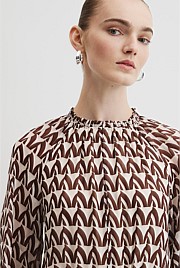 Print Drop Waist Mini