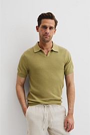 Australian Cotton Textured Knit Polo