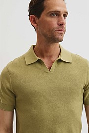 Australian Cotton Textured Knit Polo