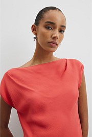 Crinkle Bias Top